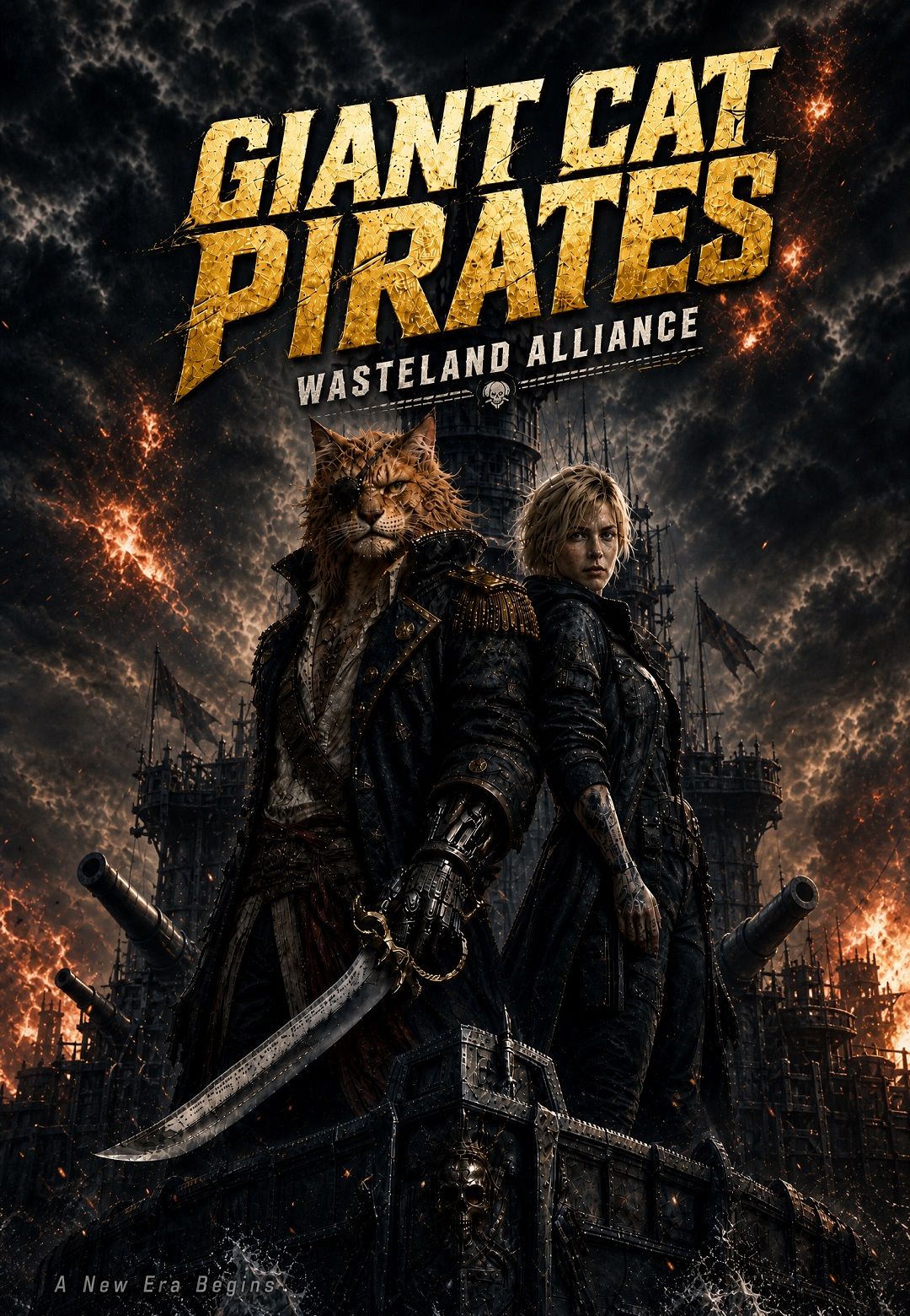 Giant Cat Pirates, Wasteland Alliance poster